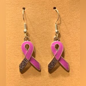 Purple Hope Awareness Ribbon Earrings NWT